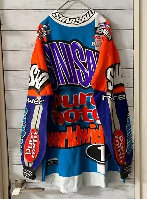 Vintage SINISALO Motocross Jersey Blue Size L JEREMY McGRATH • $164.99