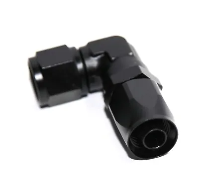 AN8 8AN AN-8 90°Degree Swivel Fuel Oil Gas Line End Union Elbow Fitting Black • $11