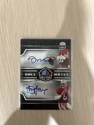 2023 Black Football 49ers Joe Montana Steve Young Hall Of Fame Daul Auto /10!  • $96