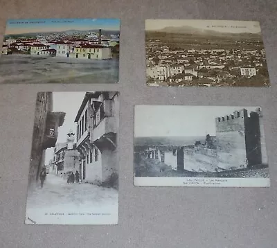 4 Old Postcards Military Ww1  Salonica A.p.o .f.p.o. Censors 1917/18 • £2.99