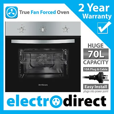 Brilcon 60cm Fan Forced Electric Built-in Wall Oven + 10amp Plug For Powerpoint • $339