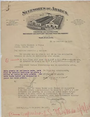 Vtg Commercial Letter / Sucesores De Abarca / Sj Puerto Rico / 1938 #12 • $9.95