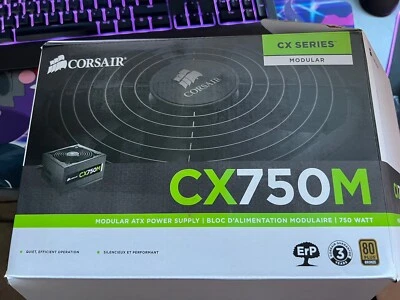Corsair CX750M - 750W 80 PLUS Bronze Certified Modular ATX PSU - BRAND NEW • £33.53