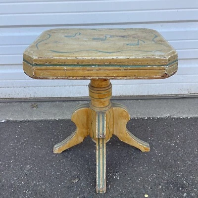 $129.99 • Buy Antique Victorian Piano Stool Wooden Painted