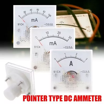 10A 300mA 500mA Pointer Analog Panel Meter Measuring Tool DC Amp Meters Ammeter • $14.07