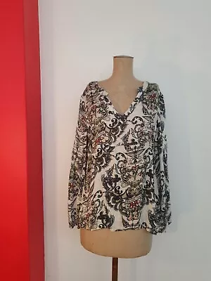 Odd Molly 3 Blouse Shirt Boho Tunic Top Tattoo Pattern Cupro M-L • $49