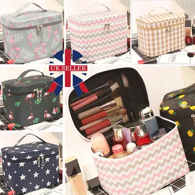 Large Capacity Toiletry Make Up Bags Cosmetic Vanity Storage Pouch Travel Cases • £5.59
