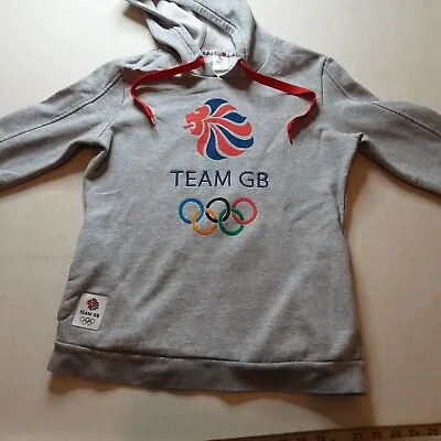 Team GB London 2012 Hoodie Kids Age 14  Grey Marl Official Hooded Sweatshirt • £6.99