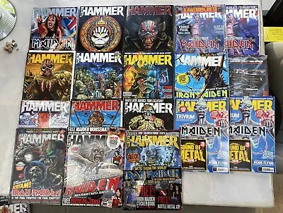 Iron Maiden Huge Magazine Bundle Classic Rock Metal Hammer Kerrang Posters! • £50