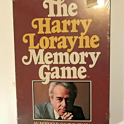 Vintage 1976 The  Harry Lorayne Memory Game Board Game New Factory Sealed RARE • $126.49