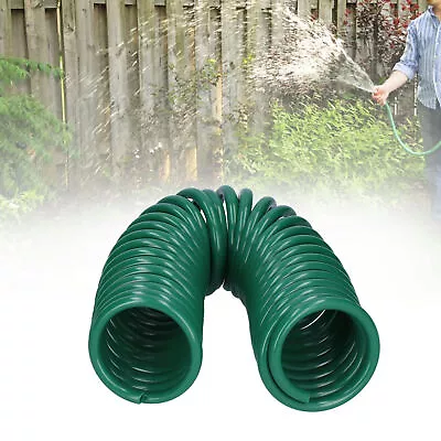 7.5M Coiled Water Hose Retractable Water Pipe Sprayer Connector Garden MA • £24.97