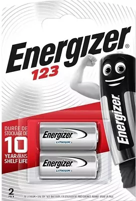 2 X  Energizer Cr123 Cr123a 123 3v  Photo Battery *exp 2028* • £5