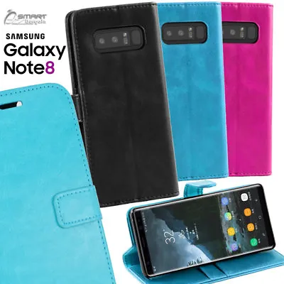 Wallet Flip Card Slot Stand Case Cover For Samsung Galaxy Note 9 / Note 8 • $7.99