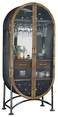 Howard Miller Boilermaker Wine & Bar Cabinet 695286 Rustic Modern Liquor Storage • $3199