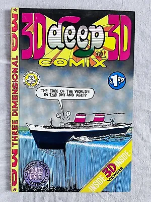 US Underground Comic - Deep 3D Comix #1 - 1970 Krupp/3rd Printing W 3d Glasses!! • £8