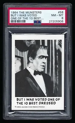 1964 The Munsters #58 But I Was Voted PSA 8 • $49