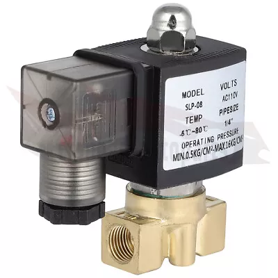 1/4  NPT Air Ride Suspension Electric Solenoid Valve Brass 110-120V Air N/C • $30.58