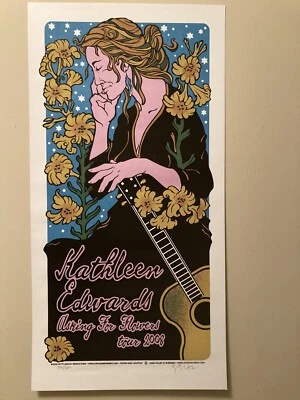$35 • Buy Kathleen Edwards “Asking For Flowers” Concert Tour Poster 391/500 Signed