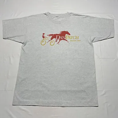 Vintage 90s Single Stitch T-Shirt Mens XL Horse Racing Art Gray 1998 Streetwear • $12.99