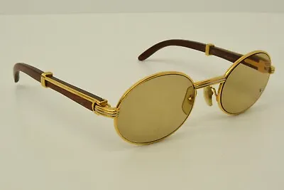 Authentic Cartier Sunglasses Giverny 53 22 140b Bubinga Wood Eyeglasses Frames 3 • $2499.99