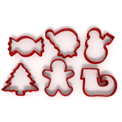 £7.99 • Buy Festive Christmas Set Of 6 Cookie/Fondant Cutters Biscuit Dough Icing Cake UK 1