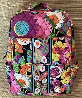 Vera Bradley VA VA Bloom Daypack Backpack Quilted Mod Floral Pink Small • $22