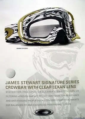 OAKLEY Moto-x 2008 JAMES BUBBA STEWART Promotional Poster Flawless New Old Stock • $5.99