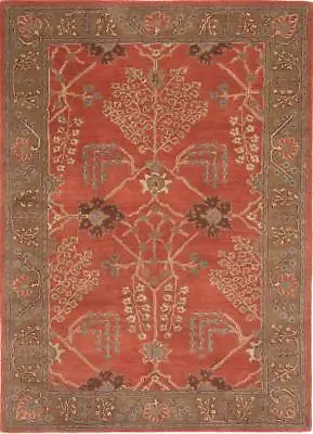 $649 • Buy Arts & Crafts William Morris Style Hand Tufted Wool Rust Area Rug *FREE SHIPPING