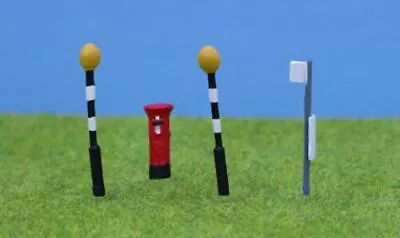 £11.95 • Buy OO/HO Gauge Painted Belishas Bus Stop & Postbox P&D Marsh PDZ37