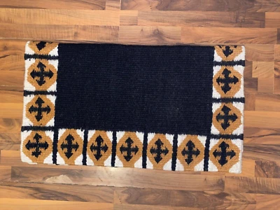 $50 • Buy Mayatex Wool Western Saddle Show Blanket Black/gold/white  34'' X 38 1/2''