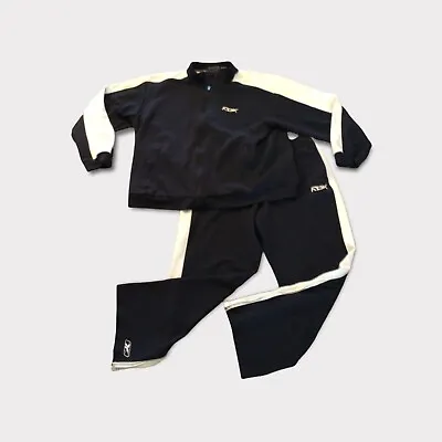 RBK Reebok Mens Sweat Suit Warm-Up Waffle Navy/ White Size XXL • $59.90
