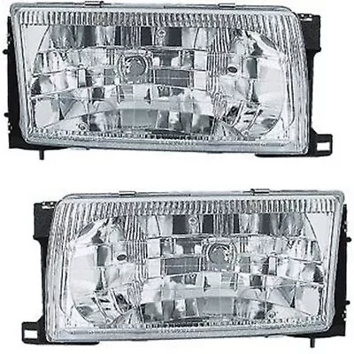 Set Of 2 Headlights Driving Head Lights Headlamps  Driver & Passenger Side Pair • $110.48