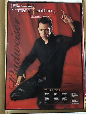 Marc Anthony 2002 Tour Poster From Budweiser • $7