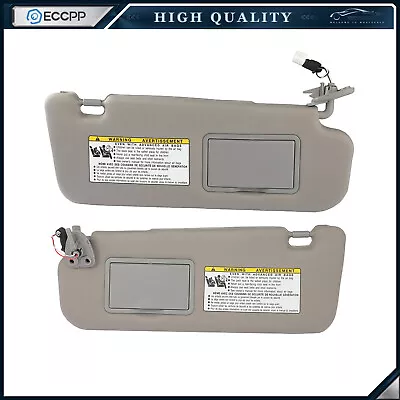 Gray Sun Visor For Hyundai Sonata 2006-2008 2.4L 3.3L Pair Right Left W/Light • $46.99