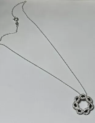 925S CZ Pendant W/ JAD 925 Sterling Silver 16 1/4” Chain Necklace. • $7.50