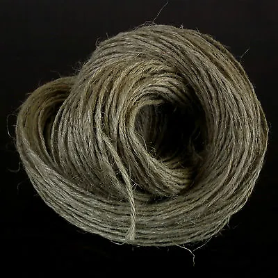 50 Metre UNWAXED LINEN TWINE  STRING FLAX CORD SHABBY CHIC VINTAGE RUSTIC THREAD • £4.99