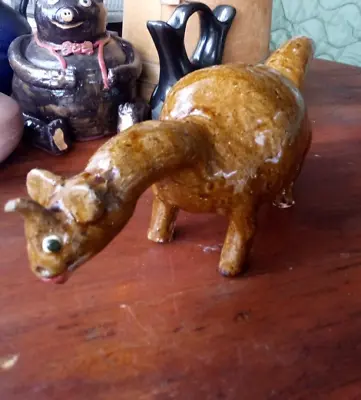 RARE SIGNED ONE OF FEW REGGIE MEADERS DINOSAURS Southern Folk Art Pottery • $400