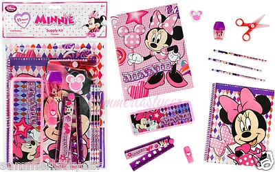 Minnie Mouse 11 Piece Stationery Supply Kit ~disney Store~ Free Ship • $16.50