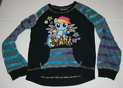 New My Little Pony Girls 10 12 Year Sweatshirt Top Pull Over Rainbow Dash Metall • £17.67