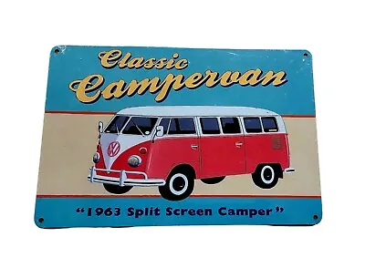 Volkswagen VW 63 Split Screen Kombi Tin Metal Sign NEW Man Cave Garage FREE POST • $12.99