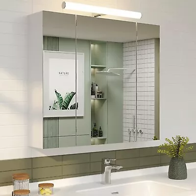 Bathroom Medicine Cabinet With Lights 2 Outlets & USB Ports Wall Mounted Cabinet • $109.89