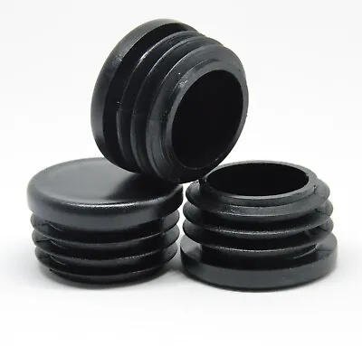 £2.65 • Buy 32mm Round End Caps Plastic Blanking Plugs Bungs Pipe Tube Inserts / Black
