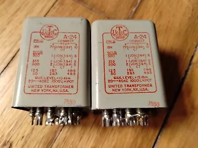 UTC A-24 A24 Rare Vintage Output Transformers Matched Pair • $750