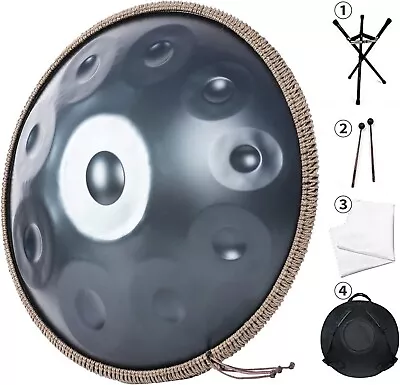 Handpan Drums 22 Inches 10 Tones D Minor Steel Hand Drum With Soft Hand Pan Bag • $269