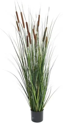 50cm Artificial Potted Grass Indoor Fake Plants Green Straight Cattail Grass • £7.99