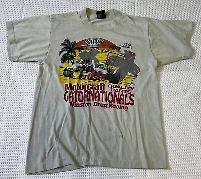 Vintage 1987 NHRA Motorcraft GatorNationals Drag Racing T Shirt Size M • $12