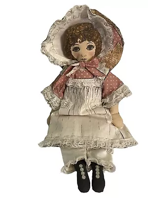 Mama Wood Designed Lithograph Doll Handmade Cloth Doll • $30