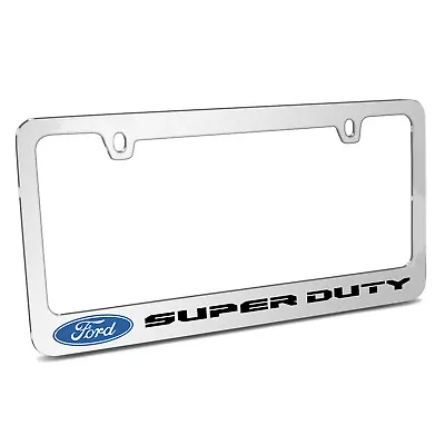 Ford Super Duty 2017 To 2018Mirror Chrome Metal License Plate Frame  Made In USA • $39.99