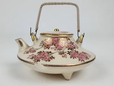 Antique Miniature Meiji Period Japanese Satsuma Footer Tea Pot - As Is. • $175