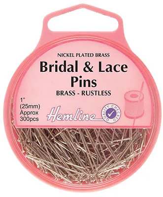 Hemline - Bridal And Lace Pins: Nickel 25mm 300pcs • £5.05